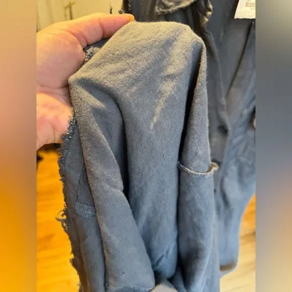 New ZARA LINEN SHIRTDRESS size XS S long Midi 100% linen Sleeveless V-neck dress - Picture 11 of 16